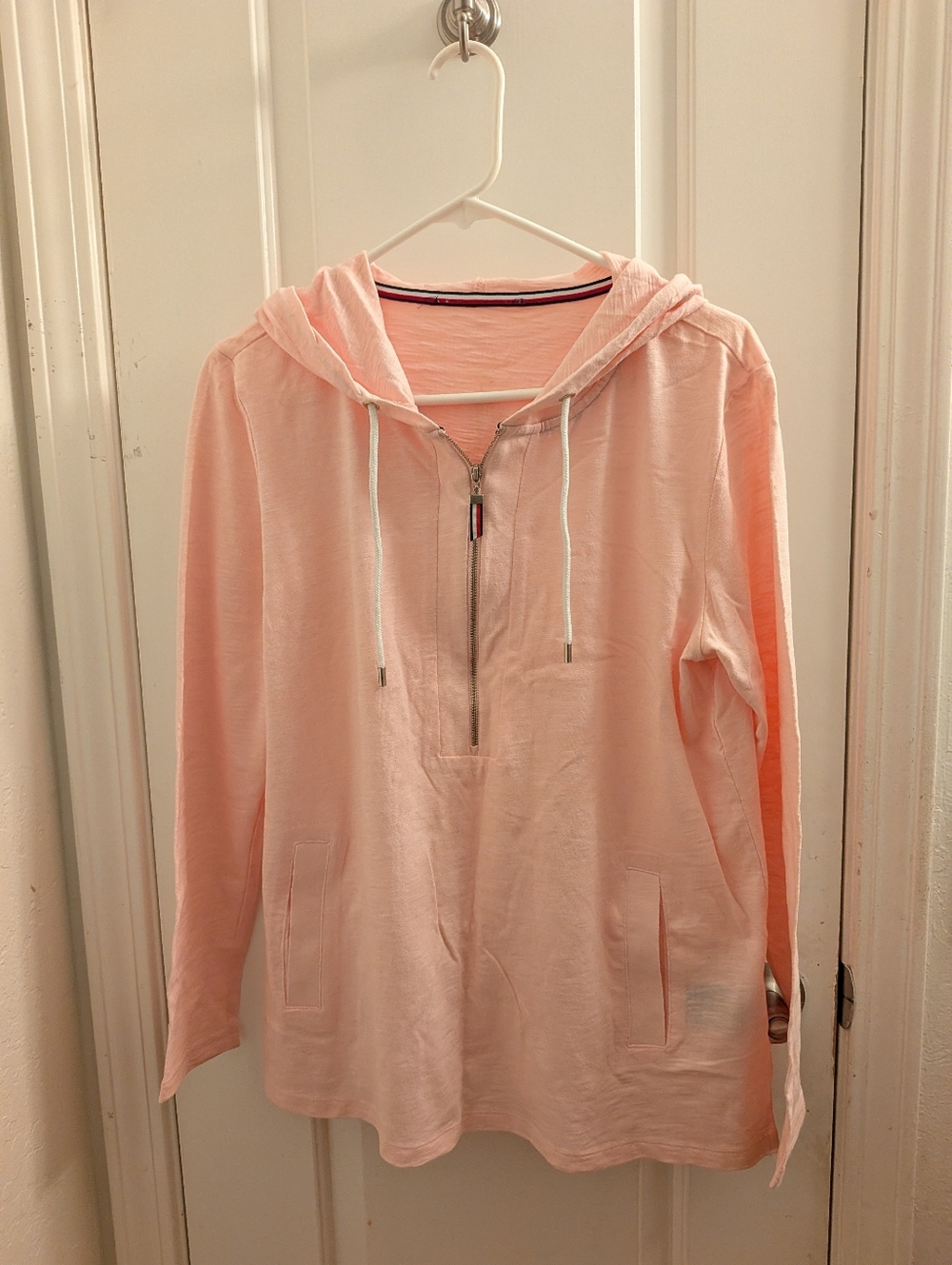 Light Pink Women's Half-Zip Hoodie